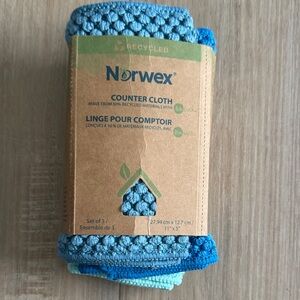 Norwex Counter Cloth Trio - Blue and Green Shades